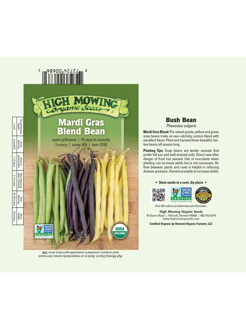 Mardi Gras Bean Blend Organic Seeds - Image 2