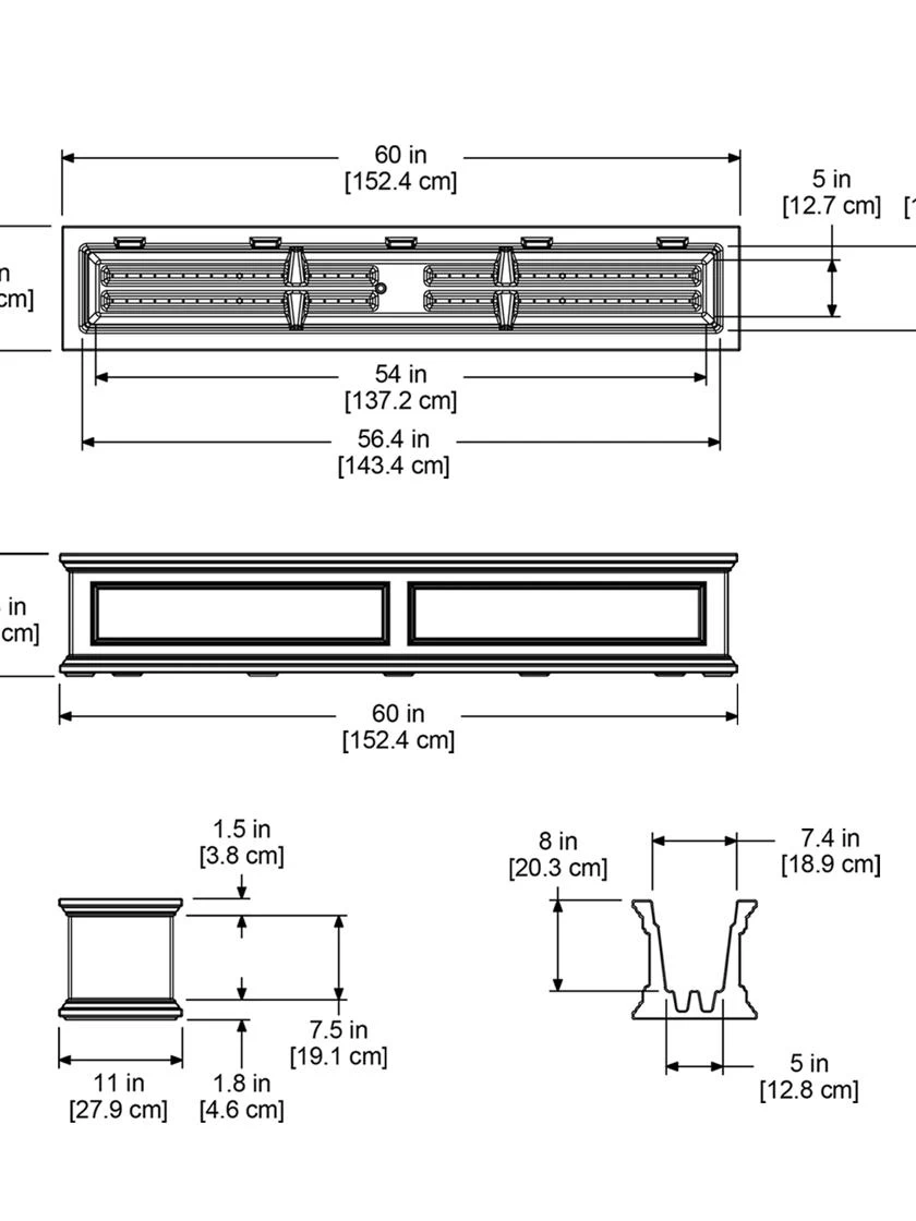 Fairfield Self-Watering Window Box, 5’ - Image 9