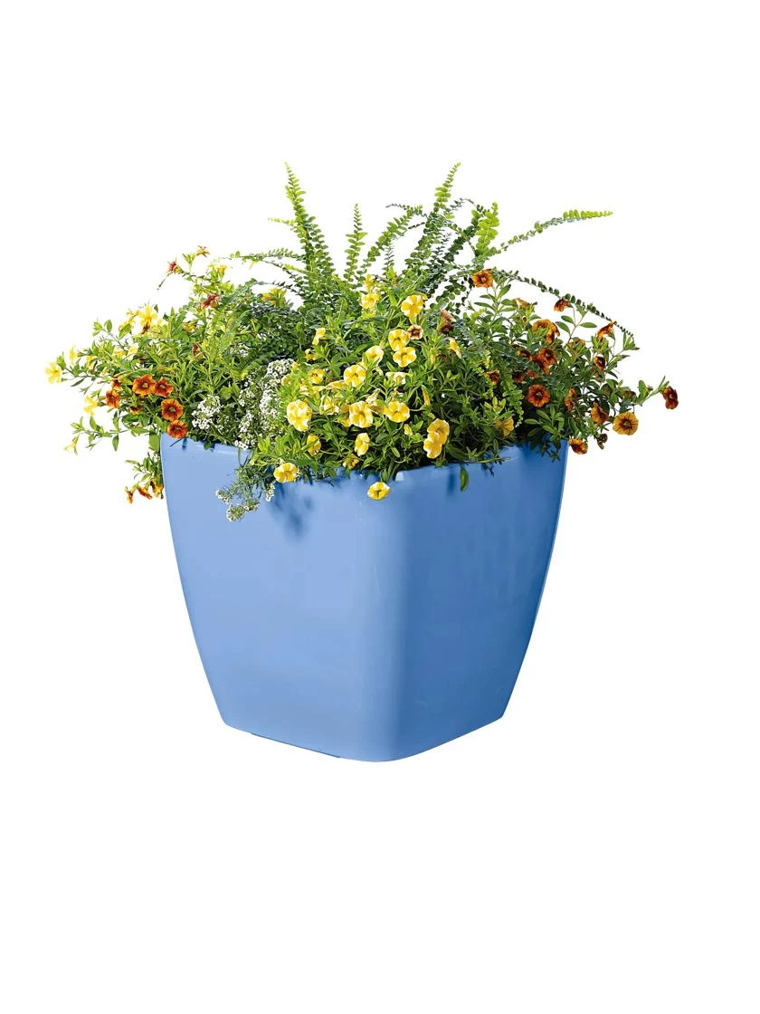 Viva Square Self-Watering Rolling Planter, 14" Diameter - Image 4