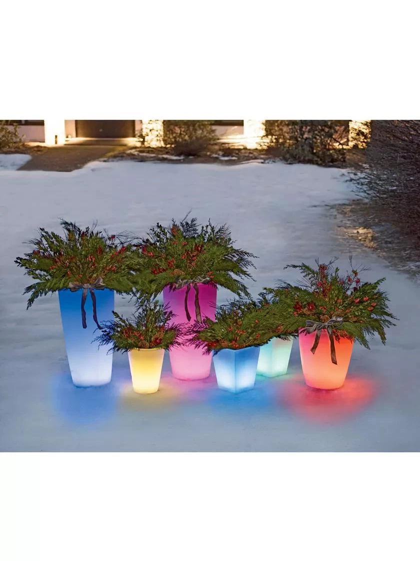 Solar Illuminated Planter, 18" - Image 2