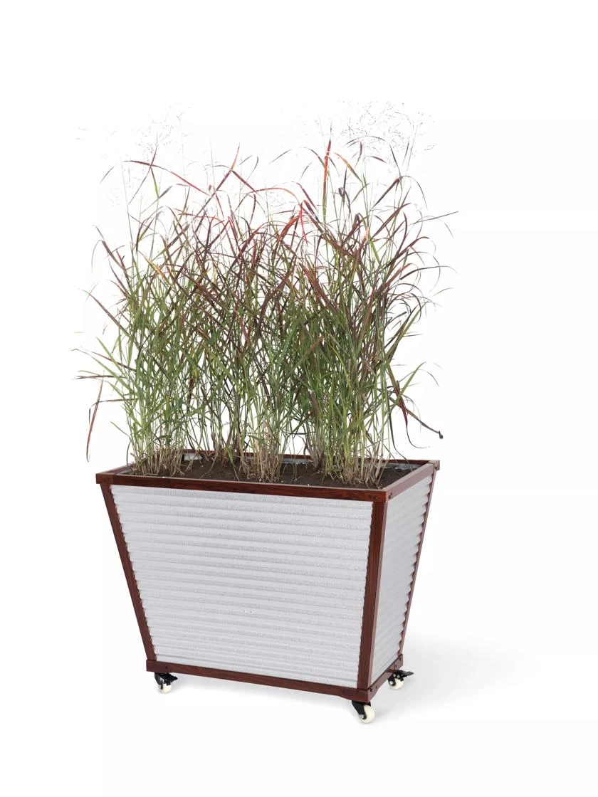 Tall Galvanized Self-Watering Trough Planter - Image 2