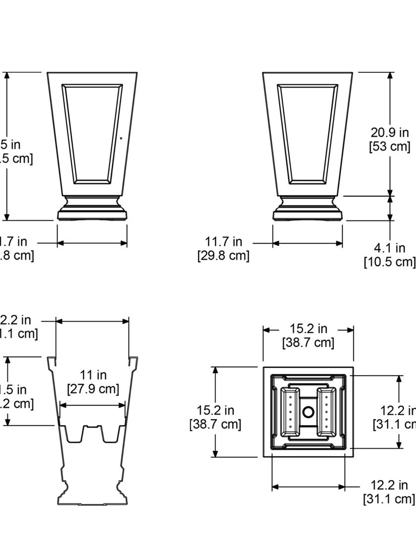 Kensington Self-Watering Tall Patio Planter, 25" - Image 6