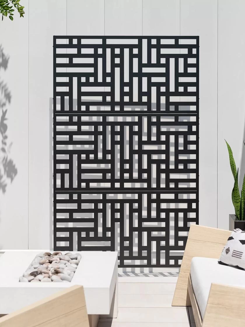 Veradek 3-Panel Privacy Screen Set, Blocks - Image 2