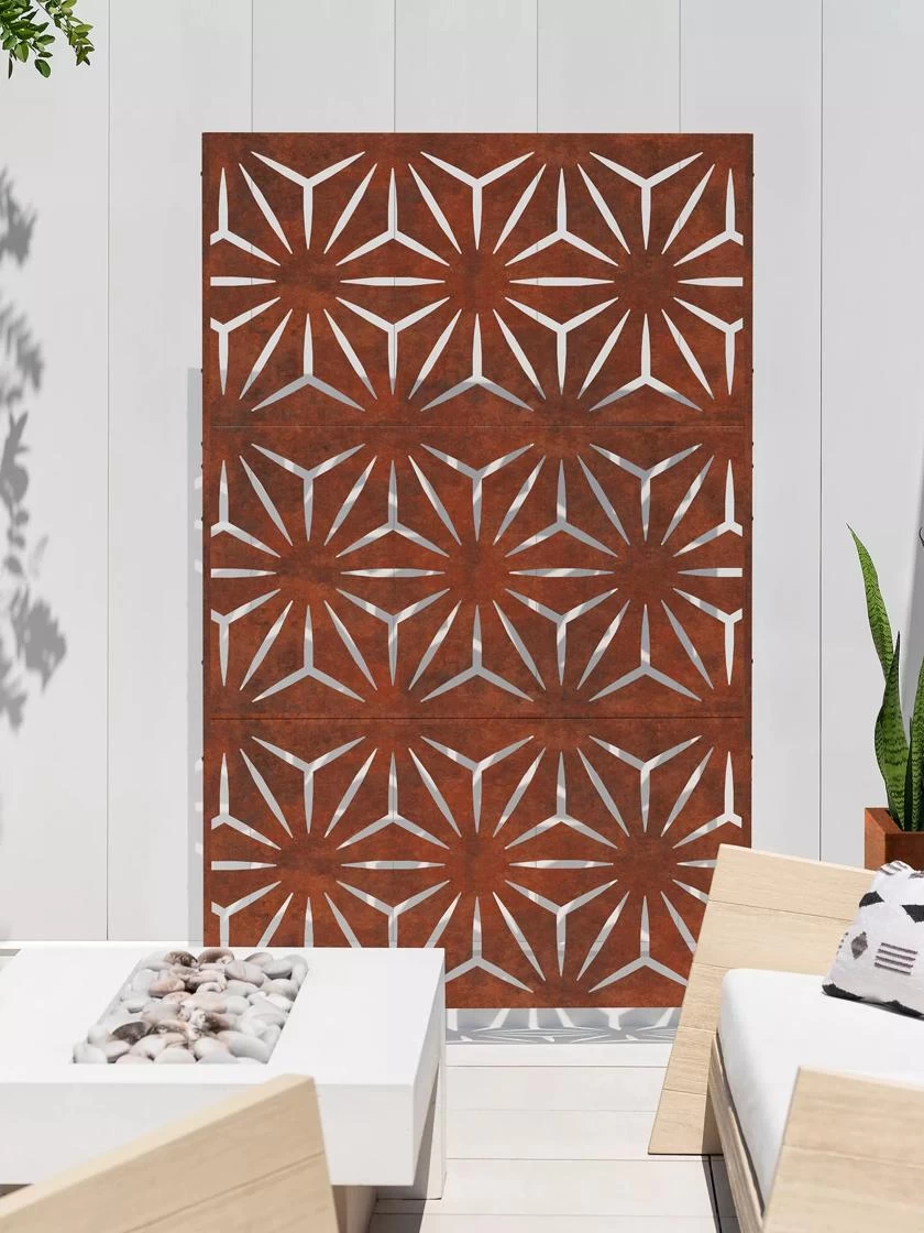 Veradek 3-Panel Privacy Screen Set, Star - Image 2