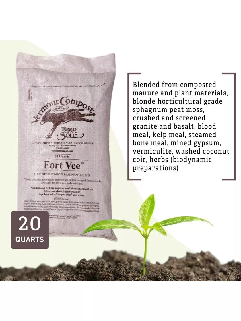 Vermont Compost Company Fort Vee⢠Potting Mix, 20 Quarts - Image 3