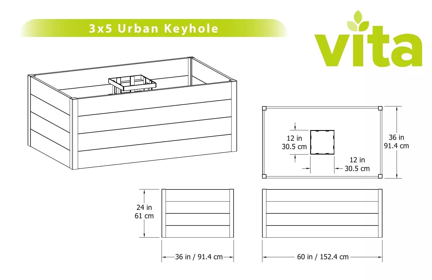 Urban Keyhole Garden 3' X 5' - Image 3