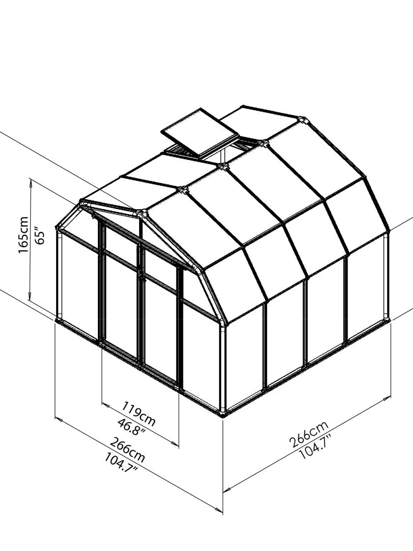 Canopia® By Palram Hobby Gardener Greenhouse, 8' - Image 10