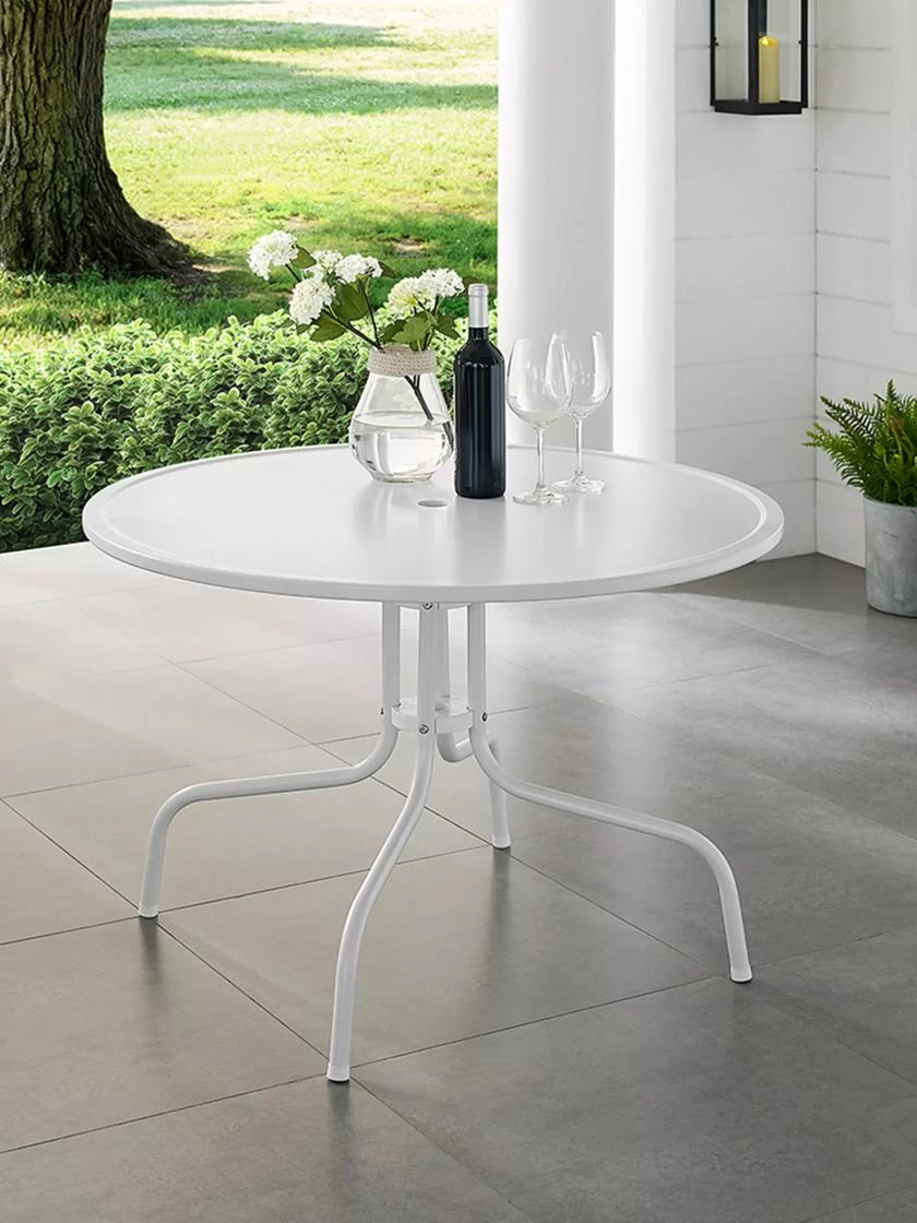 Crosley Griffith Metal Outdoor Dining Table, 39" Round