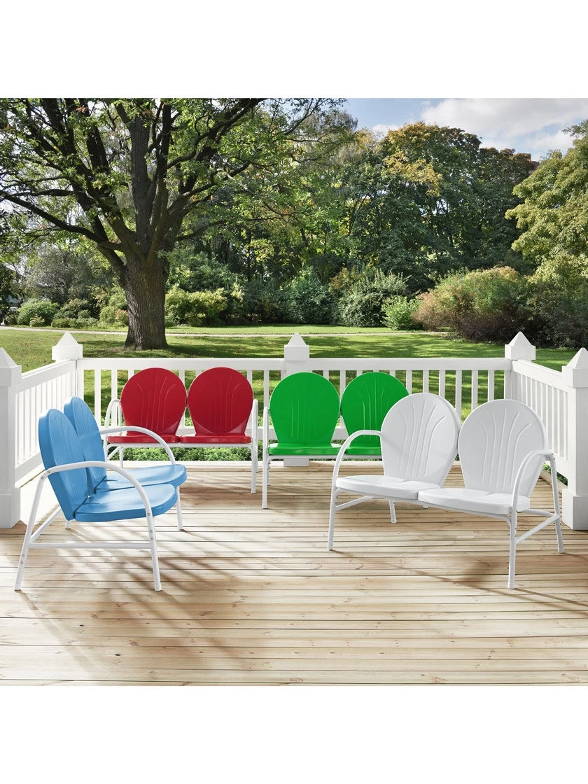 Crosley Griffith Metal Outdoor Loveseat - Image 2