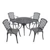 Crosley Sedona Five-Piece Outdoor Dining Set With High Back Armchairs