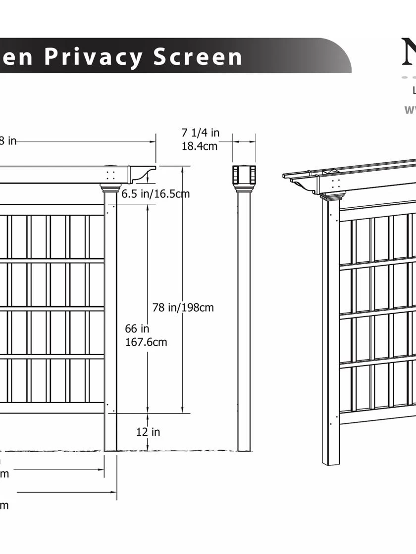 Camden Vinyl Privacy Screen - Image 2