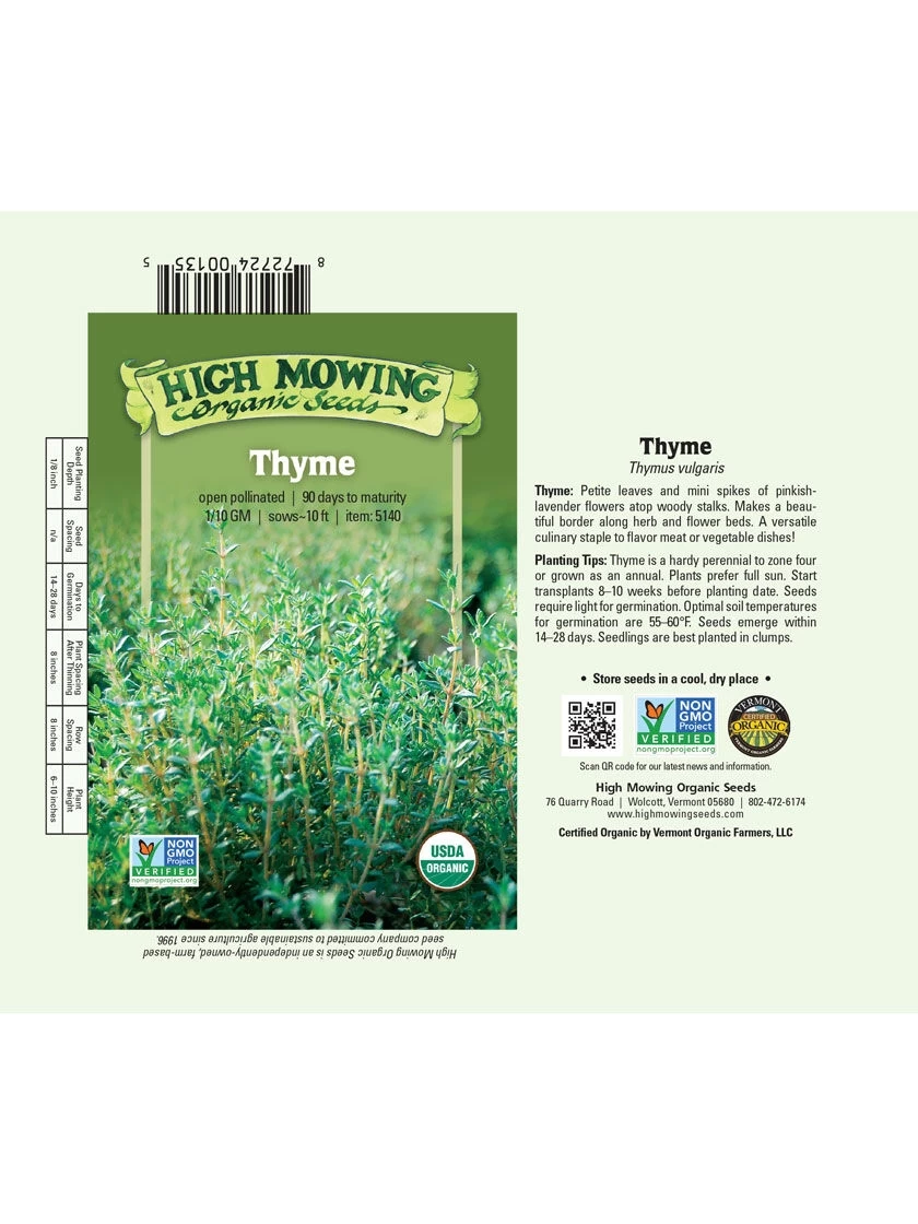 Thyme Organic Seeds - Image 2