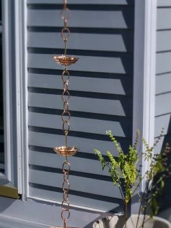 Umbrella Pure Copper Rain Chain, 8.5'