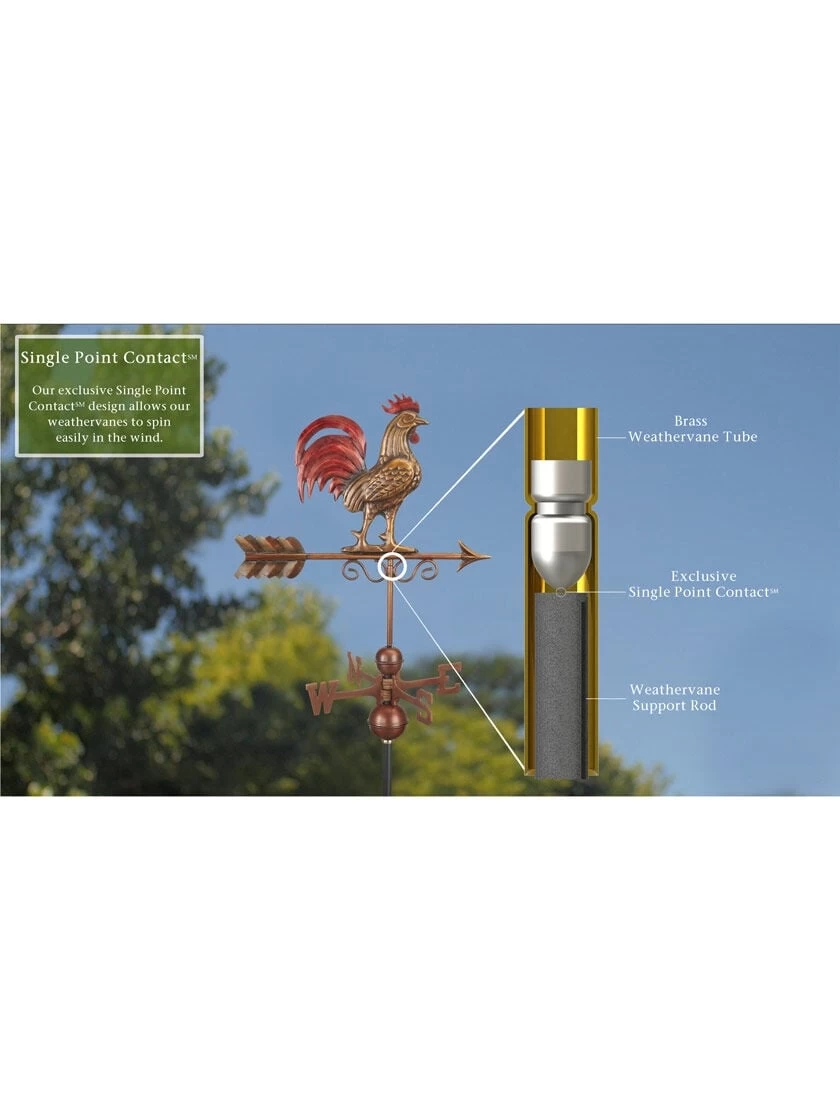 Bantam Rooster Copper Weathervane - Image 3