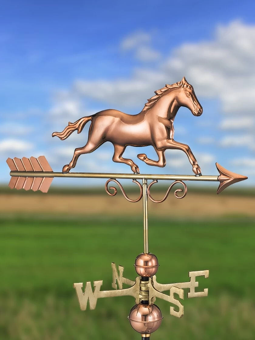 Galloping Horse Copper Weathervane