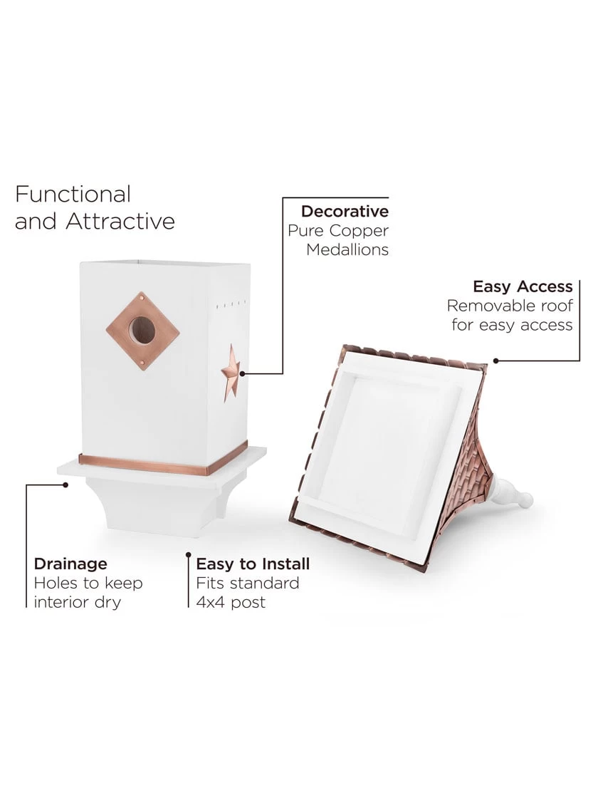 Villa Copper Shingle Bird House - Image 3