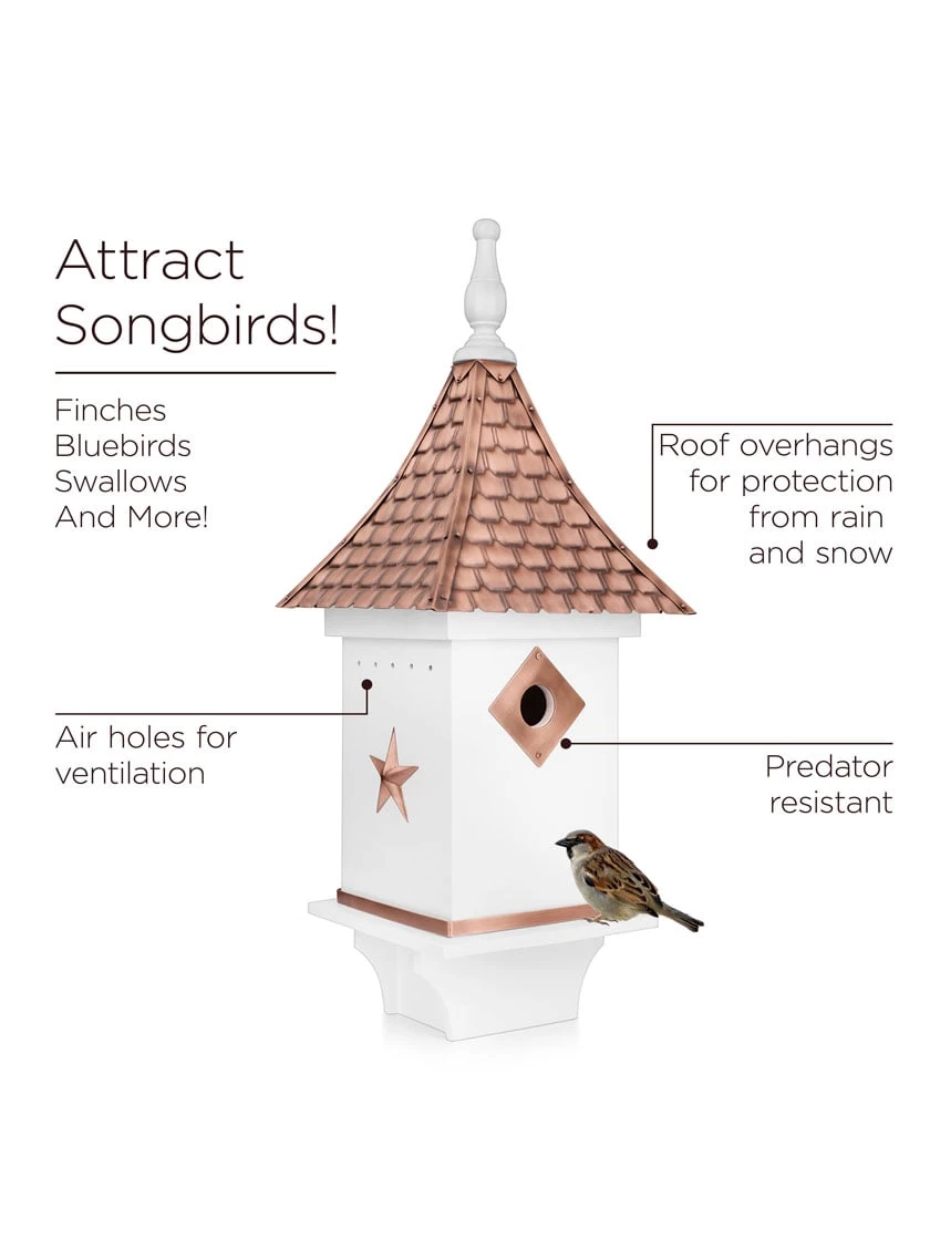 Villa Copper Shingle Bird House - Image 4
