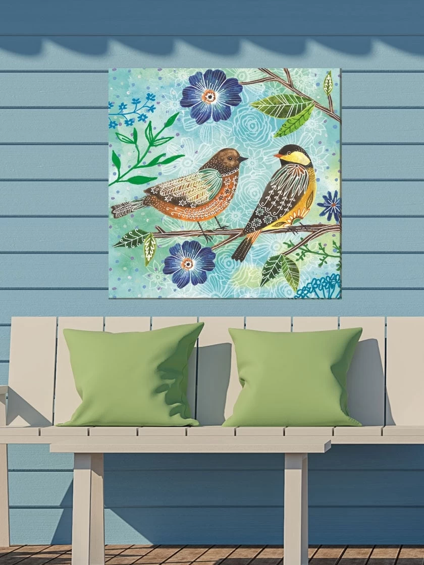 Floral Flight Outdoor Wall Art - Image 2