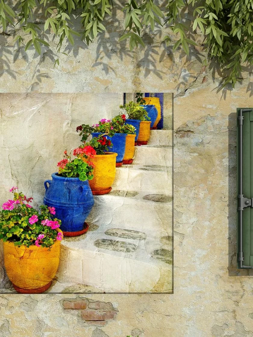 Bright Pots Outdoor Wall Art,