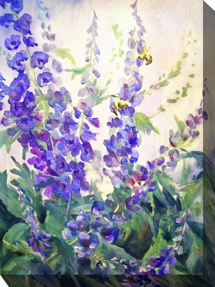 Blue Delphi Outdoor Wall Art