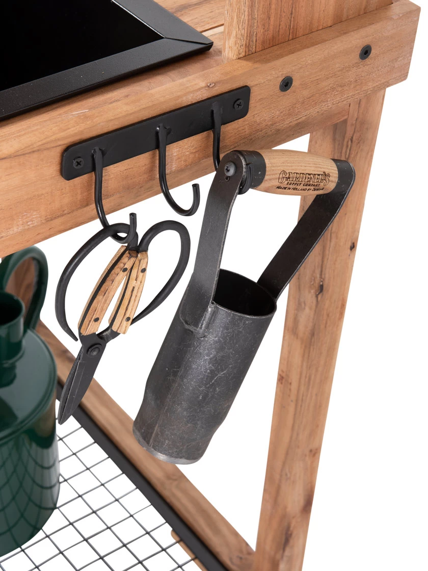 Dynamic Acacia Potting Bench With Soil Reservoir - Image 6