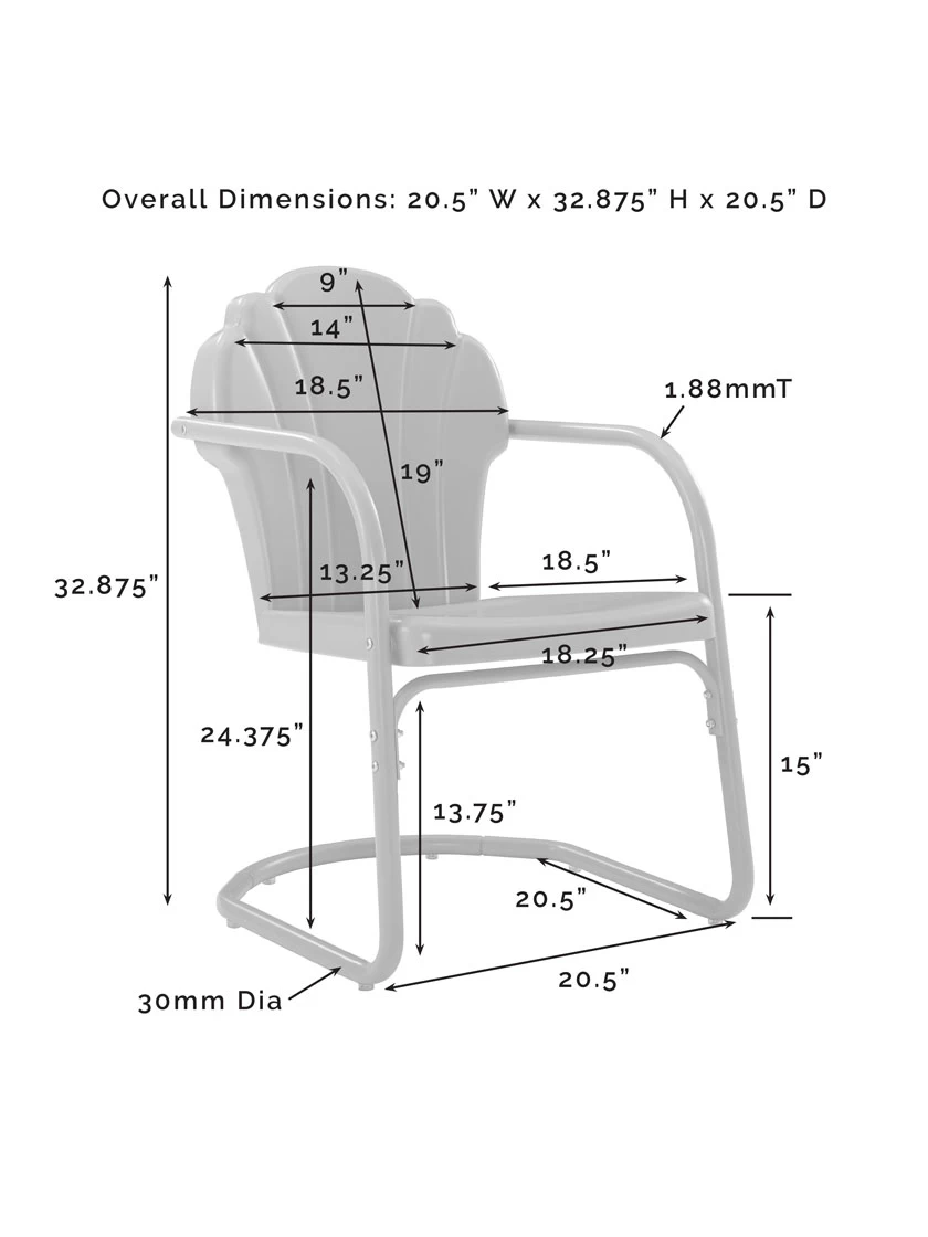 Crosley Tulip 3-piece Outdoor Bistro Set - Image 16