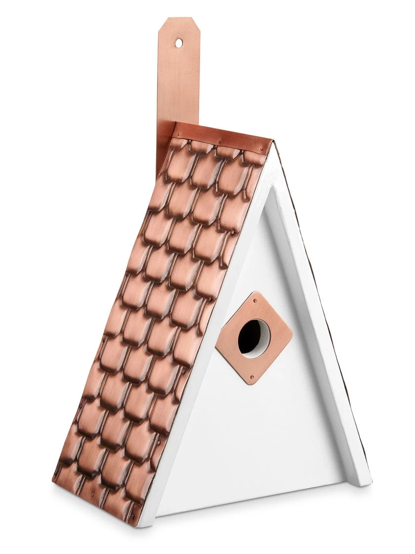 Swiss Chalet Bird House With Copper Roof - Image 2