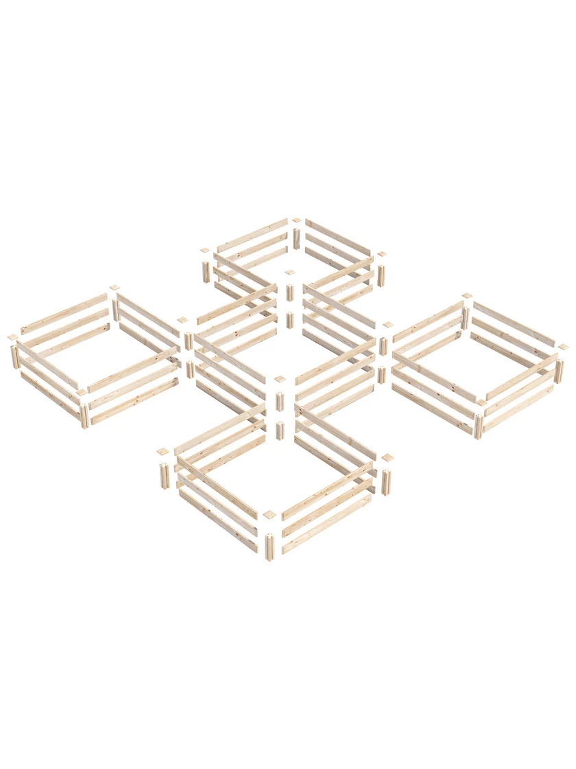 2-Tier Pine Raised Garden Bed, 80 Sqft.12'x12' - Image 3