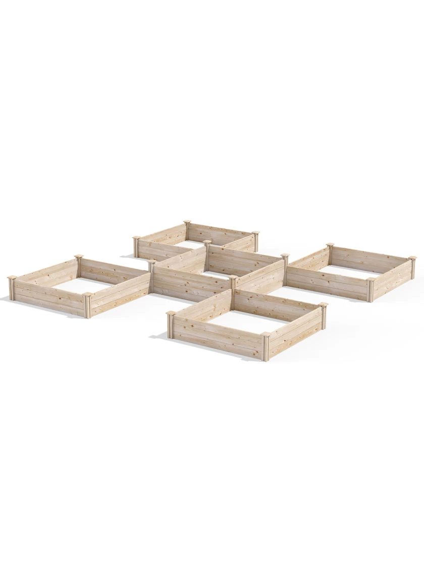 2-Tier Pine Raised Garden Bed, 80 Sqft.12'x12' - Image 2