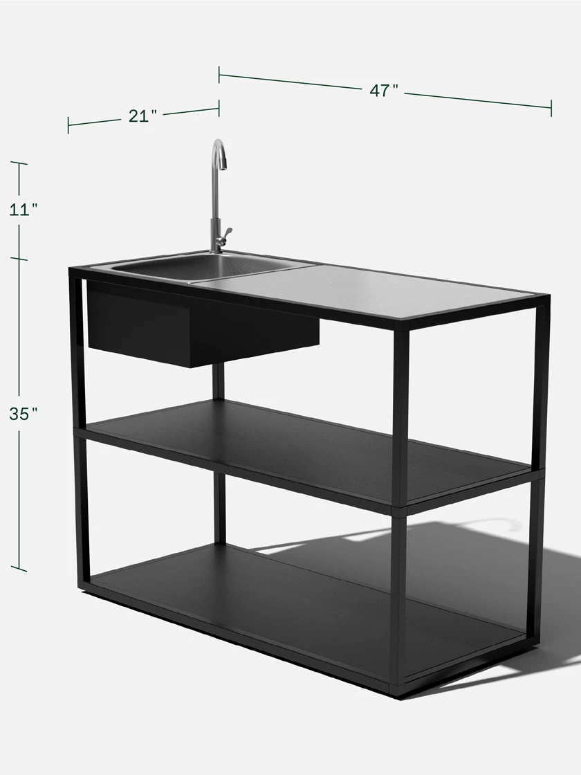 Veradek Stainless Steel Outdoor Kitchen Series Counter Sink - Image 4