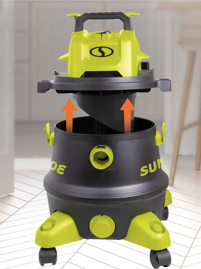 Sun Joe® 8-Gal 1200W 6.5 Pk HP Wet/Dry Shop Vac, HEPA,w/Cleaning Attachments - Image 3