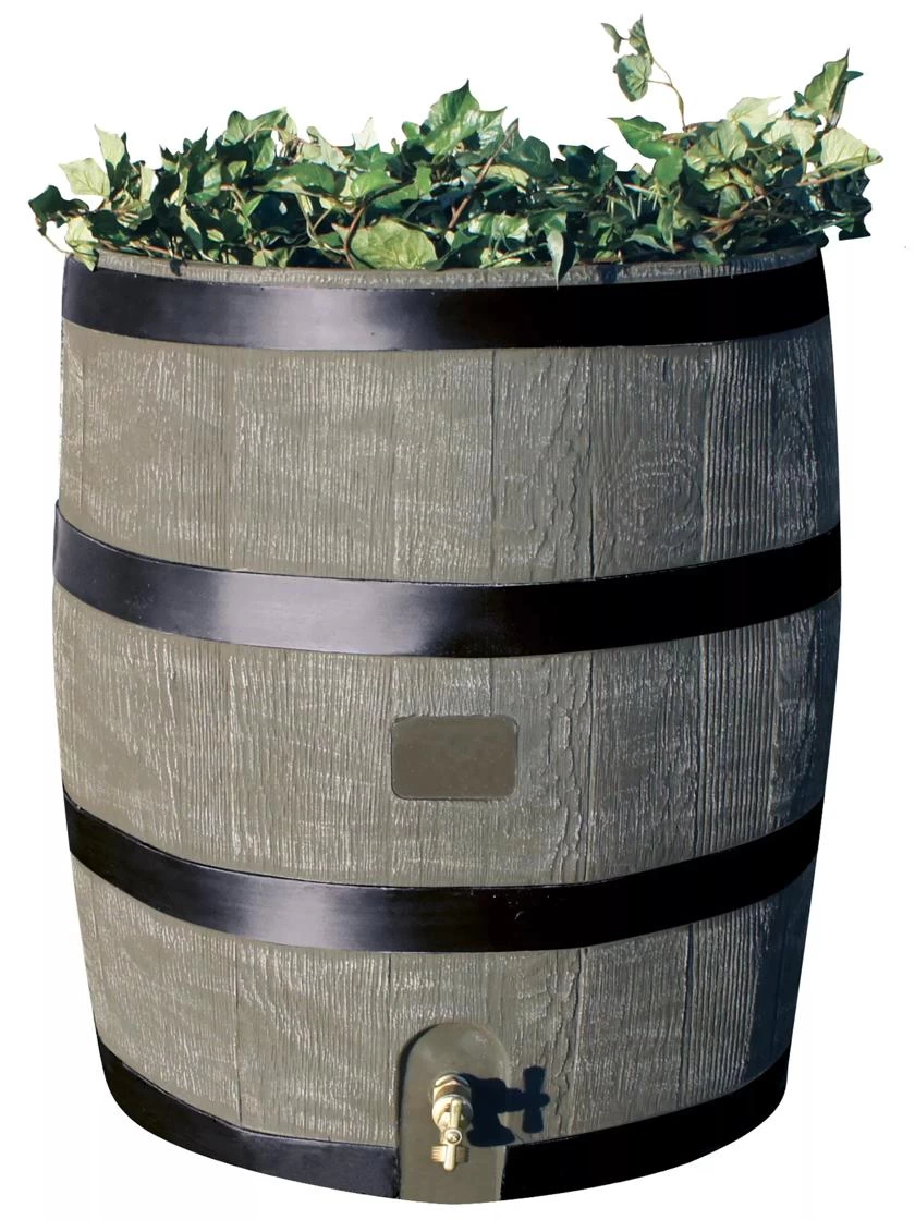 Round Rain Barrel With Planter, 35 Gallons - Image 6