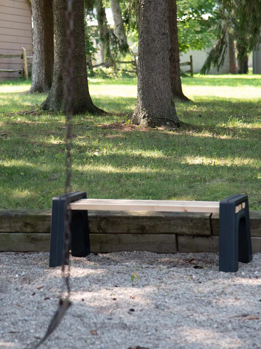 Custom Length Lightweight Indoor Or Outdoor Backless Bench Ends - Image 3