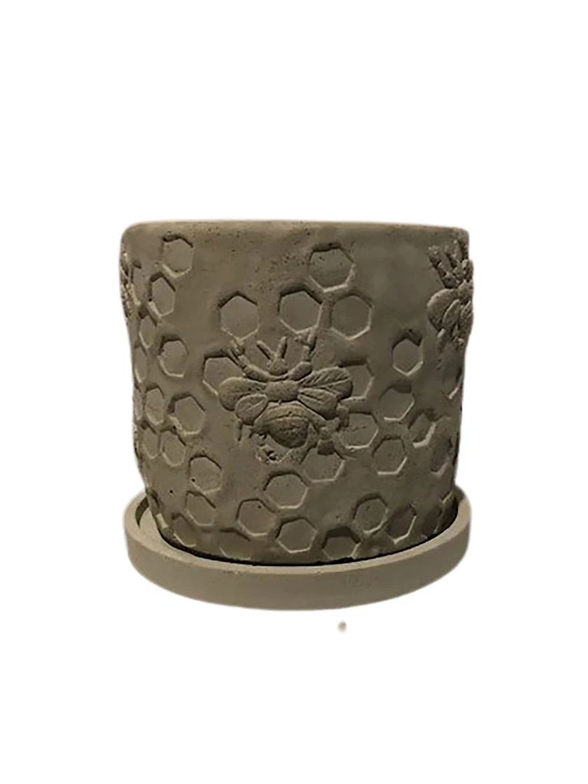 Concrete Honeycomb Bee Planter - Image 3