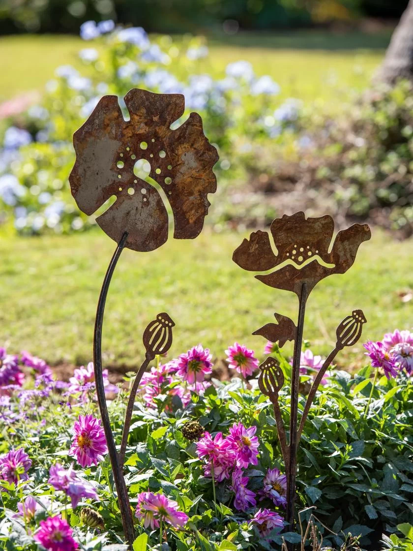 Poppy Garden Stakes Set Of 2 - Image 2