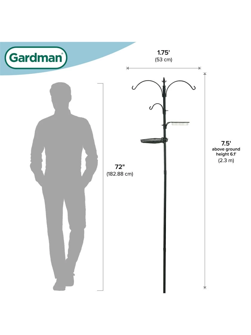 GardmanĀ® Antique Finish Bird Feeding Station - Image 7