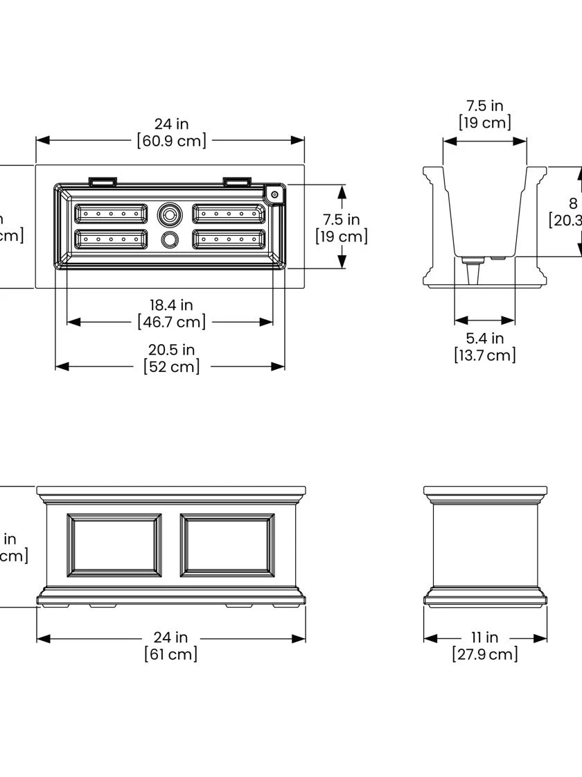 Fairfield Self-Watering Window Box, 2’ - Image 9