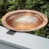 Pure Copper Bird Bath Deck Mount