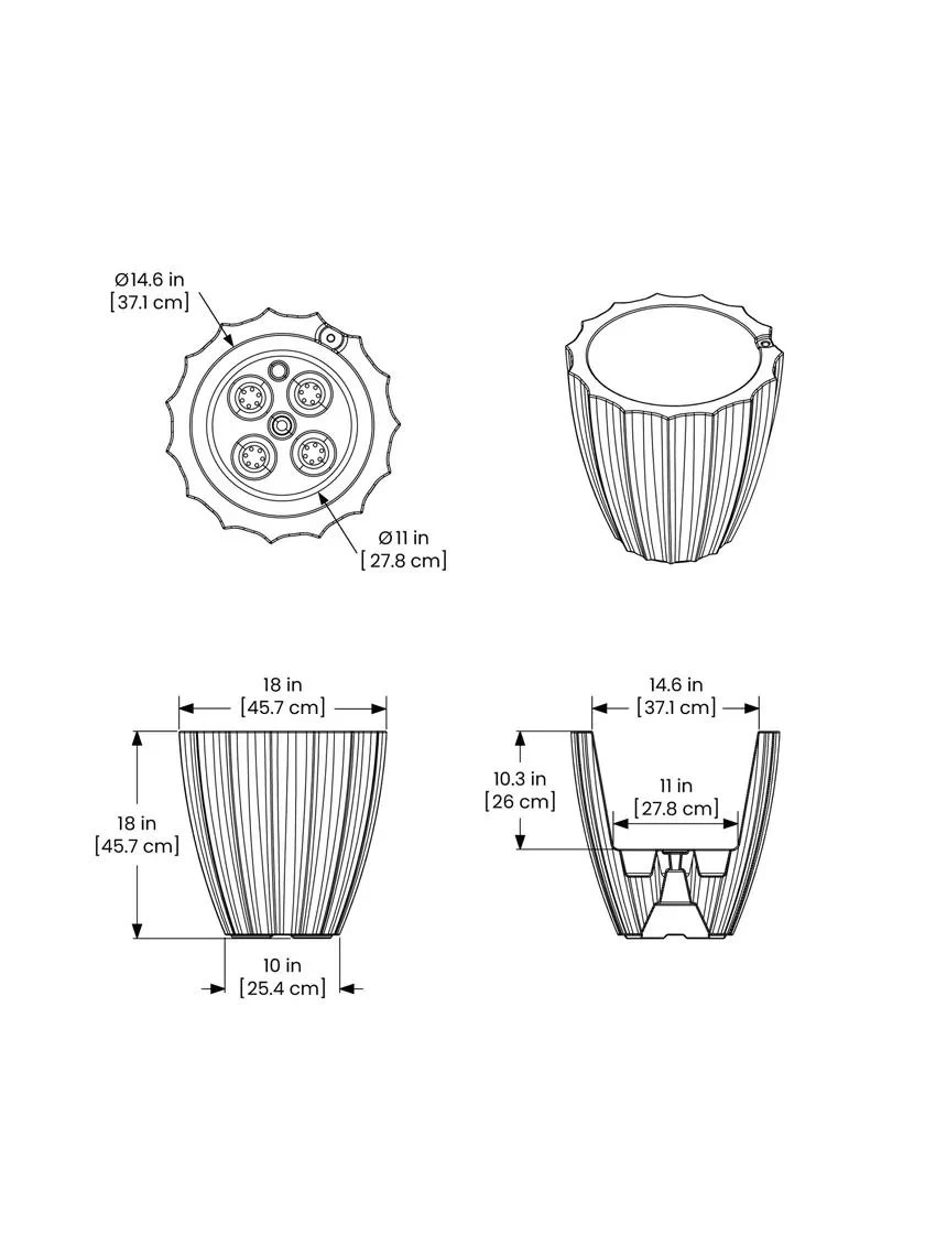 Sedona Round Planter, 18" Diameter - Image 3
